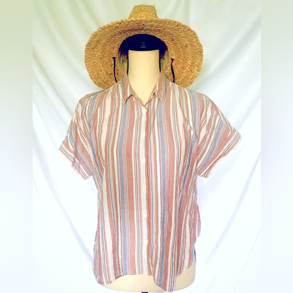 Madewell courier top, dolman sleeves, coastal casual